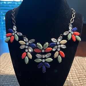 Floral Statement Necklace - Multicolor